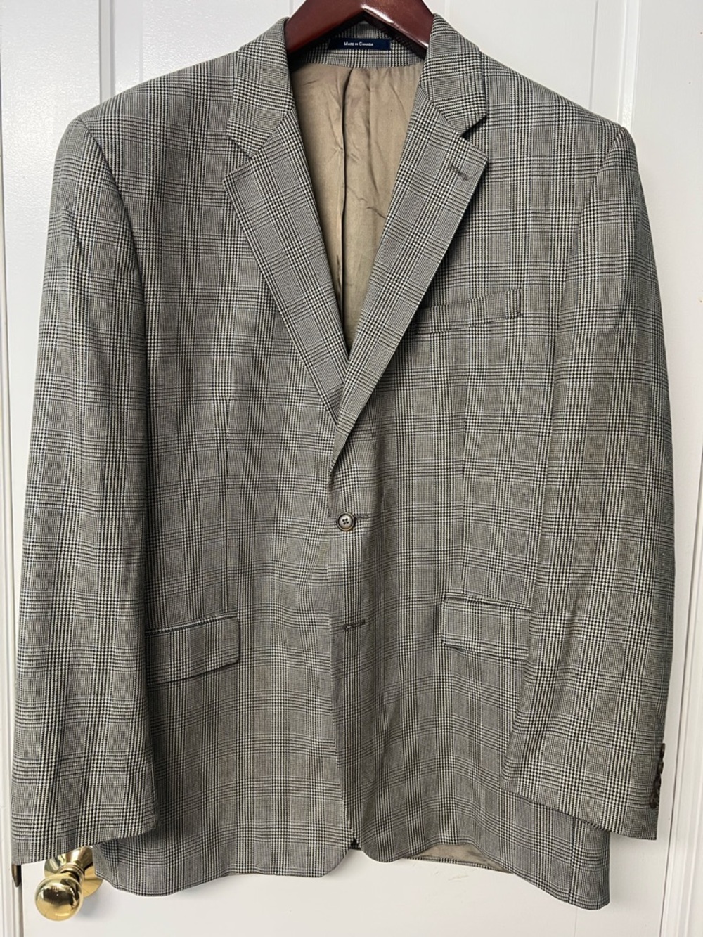 Polo University By Ralph Lauren Mens Houndstooth Plaid Wool Jacket 48L? Canada